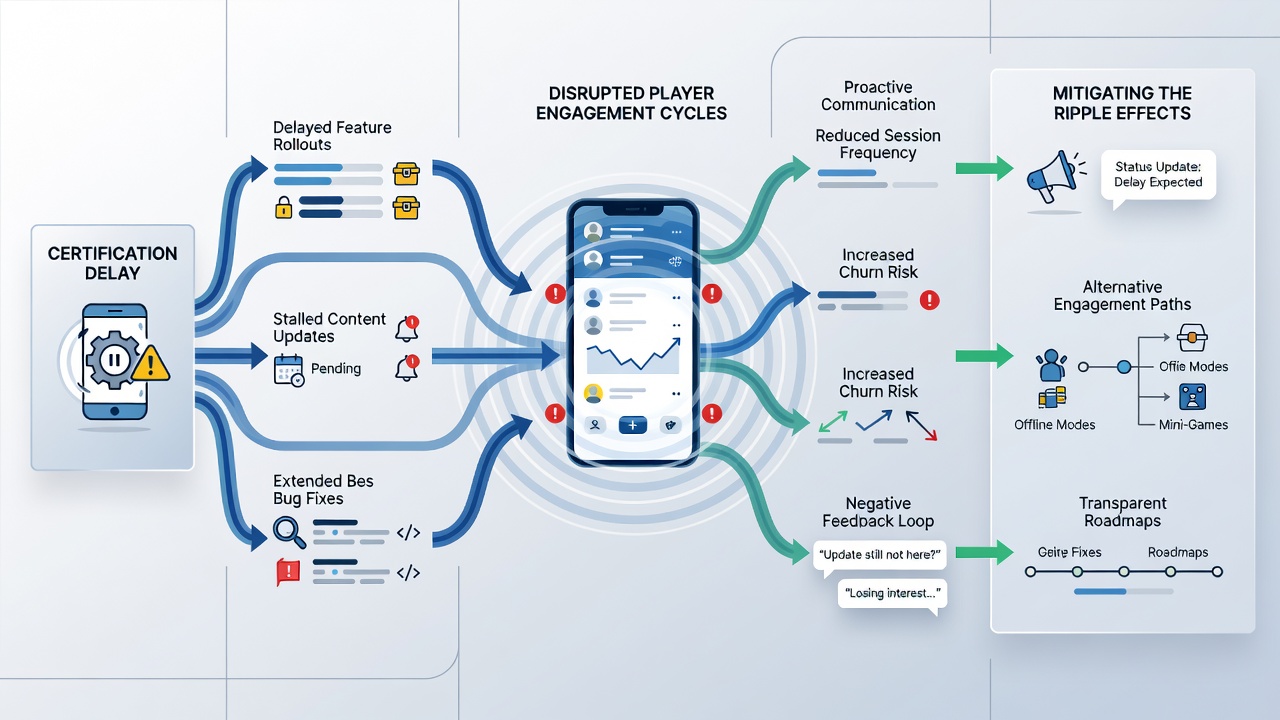 Analyse von Engagement-Metriken in mobilen Live-Gaming-Apps mit Verzögerungseffekten