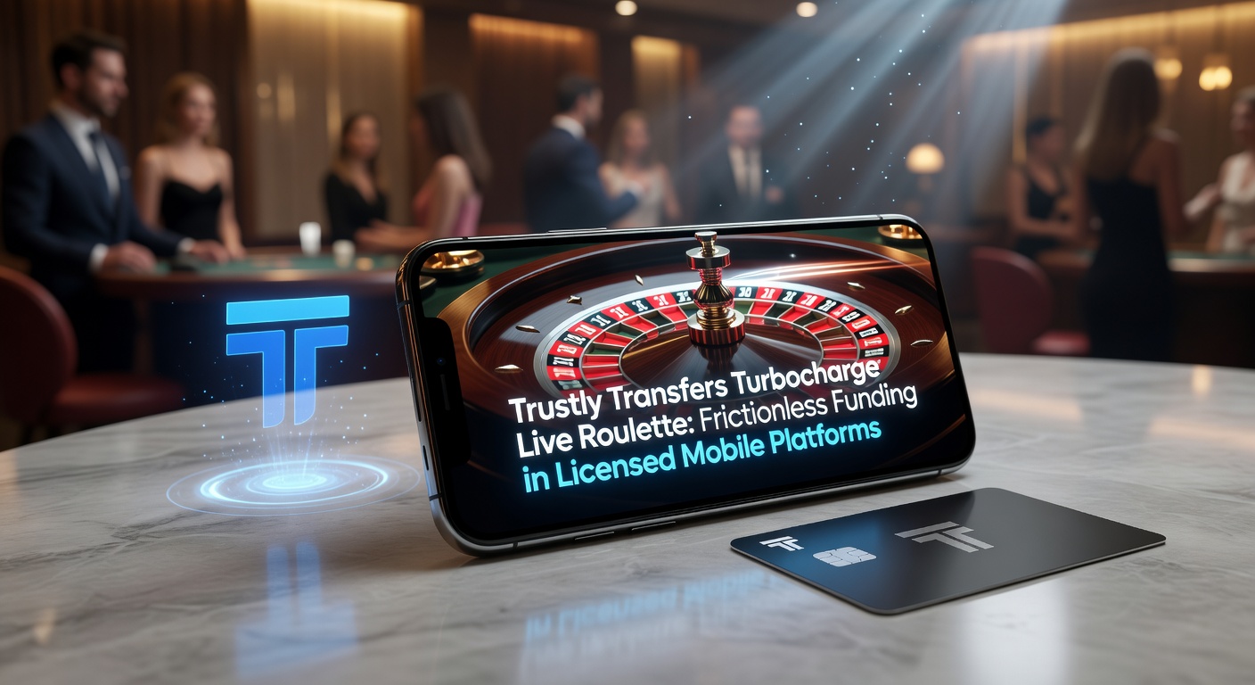 Live-Roulette-Tisch auf einem Tablet mit Trustly-Bestätigungsschirm und grünem Haken für erfolgreiche Einzahlung