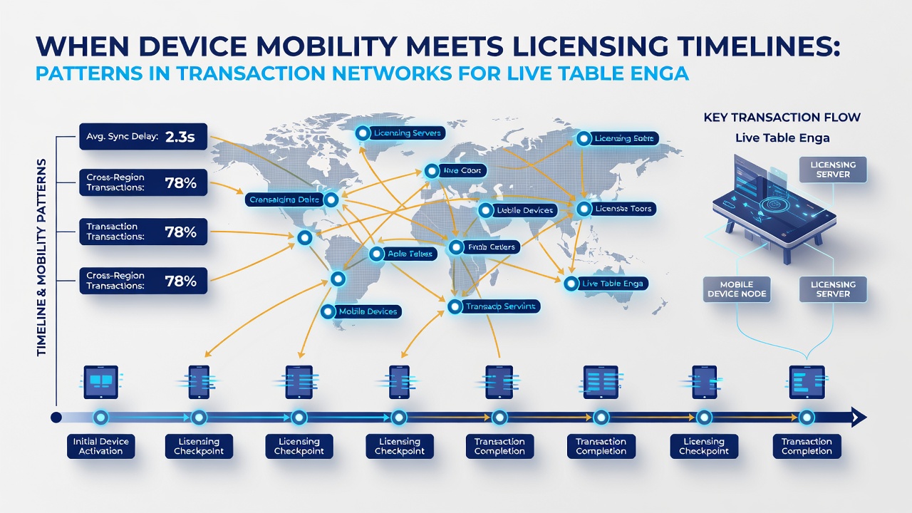 Netzwerkvisualisierung von Live-Tisch-Transaktionen über mobile Geräte in lizenzierten Plattformen